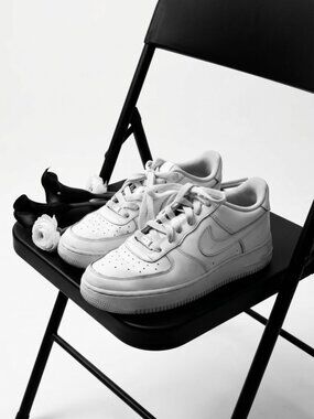 Nike Air Force 1 LE Low Triple White GS 7Y